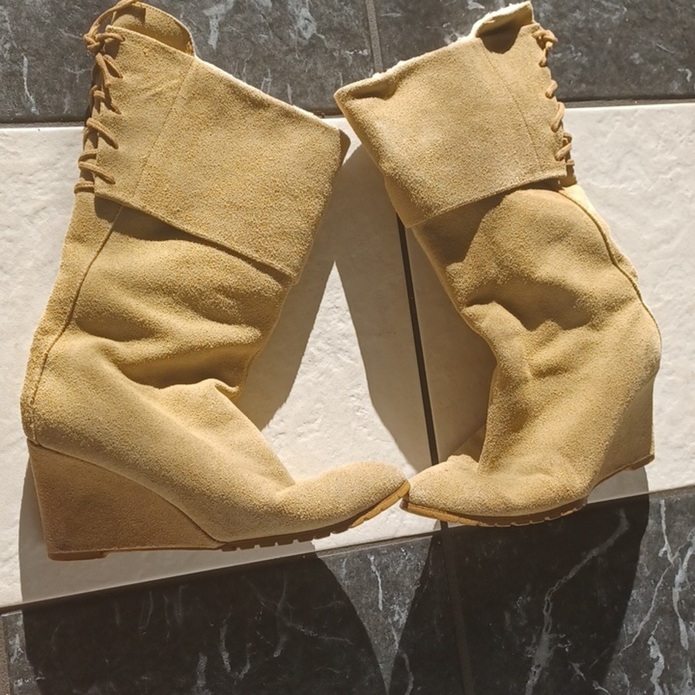 Colin Stuart Suede (Leather) Wedge Boots